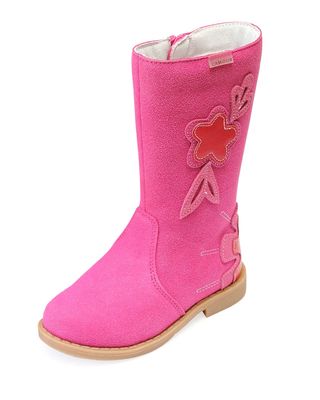 Fiore Tall Fashion Boot w/ Stitch Flowers, Baby/Toddler/Kids