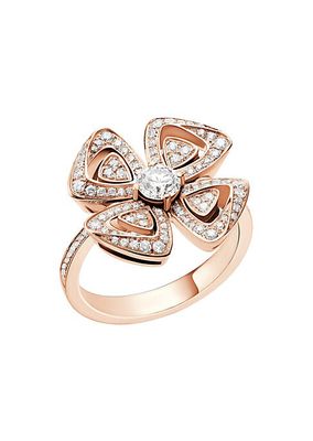 Fiorever 18K Pink Gold & 0.67 TCW Diamond Ring