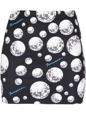 Fiorucci all-over discoball-print skirt - Black