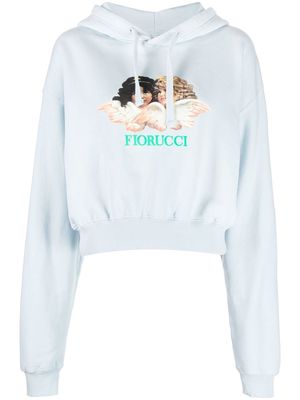 Fiorucci Angel logo-print hoodie - Blue