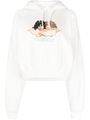Fiorucci Angels logo-print hoodie - White