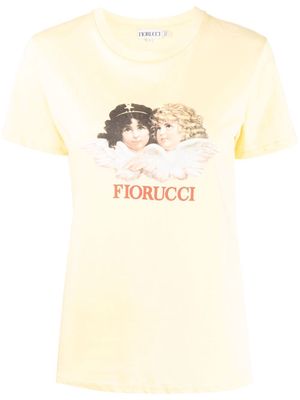 Fiorucci Angels logo-print T-shirt - Yellow