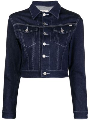 Fiorucci contrasting-stitch detail denim jacket - Blue