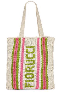 FIORUCCI Crochet Tote Bag in Cream.