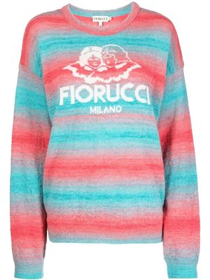 Fiorucci faded-effect logo jumper - Pink