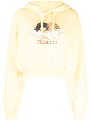 Fiorucci graphic logo-print hoodie - Yellow