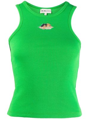 Fiorucci graphic-print U-neck vest - Green