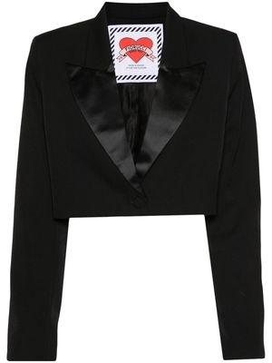 Fiorucci heart-patch cropped blazer - Black