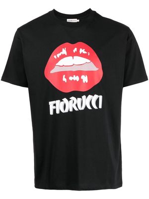 Fiorucci Lips logo-print T-shirt - Black