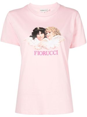 Fiorucci logo crew-neck T-shirt - Pink