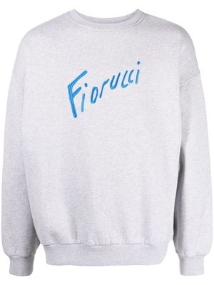 Fiorucci logo-embroidered organic cotton sweatshirt - Grey