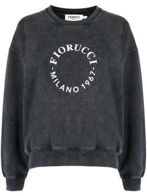Fiorucci logo-print brushed-effect sweatshirt - Grey