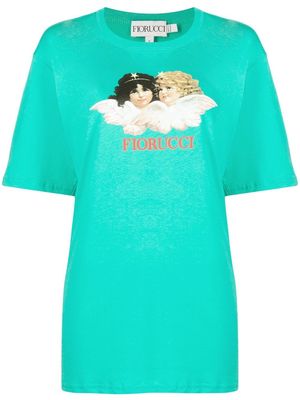 Fiorucci logo-print cotton T-Shirt - Green