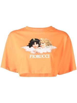 Fiorucci logo-print cotton T-Shirt - Orange