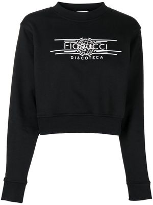 Fiorucci logo-print crew neck sweatshirt - Black