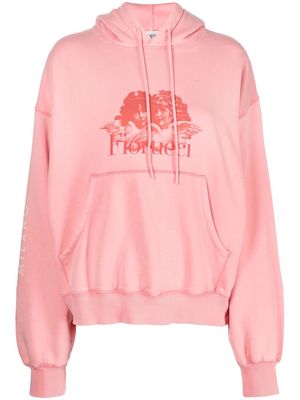 Fiorucci logo-print detail hoodie - Pink