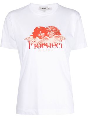 Fiorucci logo-print detail T-shirt - White