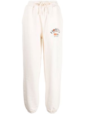 Fiorucci logo-print drawstring track pants - Neutrals