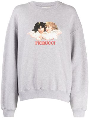 Fiorucci logo-print drop-shoulder sweatshirt - Grey