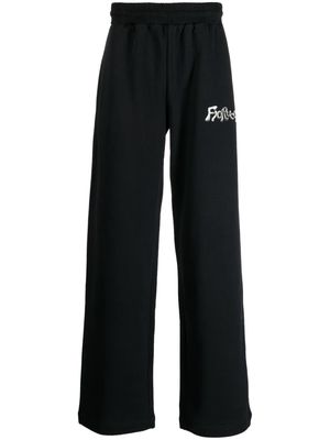Fiorucci logo-print elasticated trousers - Blue