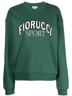 Fiorucci logo-print organic cotton sweatshirt - Green