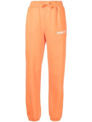Fiorucci logo-print organic-cotton track pants - Orange