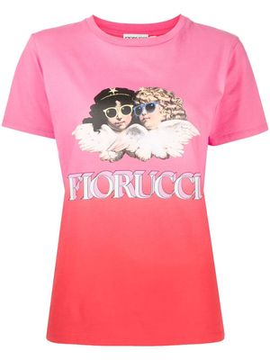 Fiorucci logo-print short-sleeved T-shirt - Pink