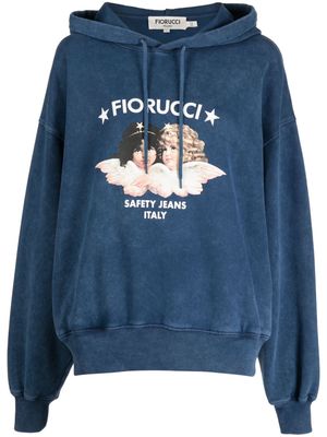 Fiorucci Safety Angels organic cotton hoodie - Blue
