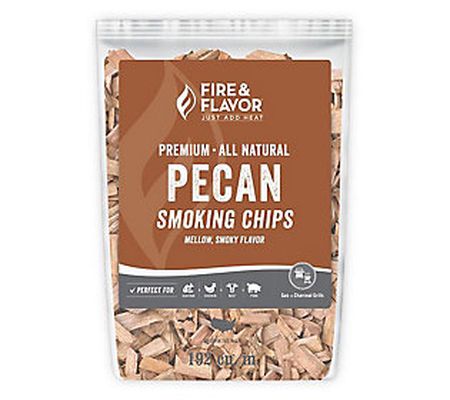 Fire & Flavor 2lb Bag All Natural Smoking Pecan Wood Chips