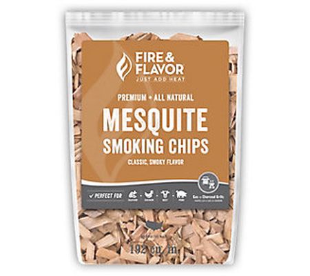 Fire & Flavor 2lb Bag Natural Smoking Mesquite Wood Chips