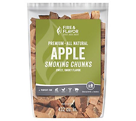 Fire & Flavor 4lb Bag All Natural Smoking Apple Wood Chunks