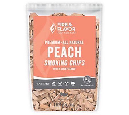 Fire & Flavor 4lb Bag All Natural Smoking Peach Wood Chips