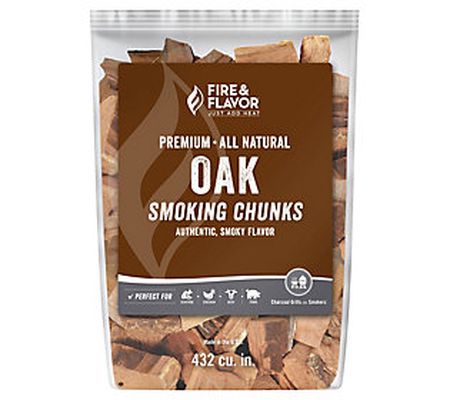 Fire & Flavor 4lb Bag Premium Natural Smoking O ak Wood Chunks