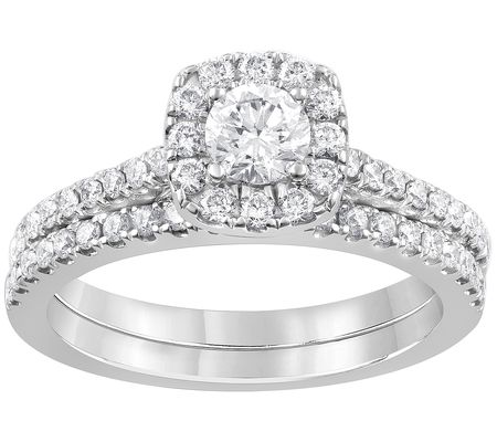 Fire Light Lab Grown 1.00 cttw Diamond Bridal Ring Set, 14K