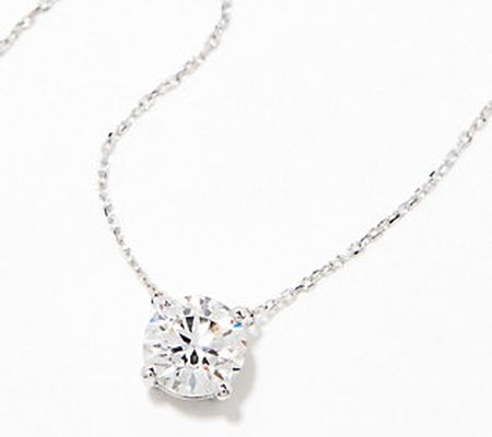 Fire Light Lab Grown 2ct Solitaire Diamond Necklace, 14K