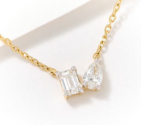 Fire Light Lab Grown Diamond 0.33cttw Pendant Necklace, 14K