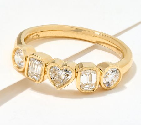 Fire Light Lab Grown Diamond 1cttw Mixed Cut Ring, 14K Gold