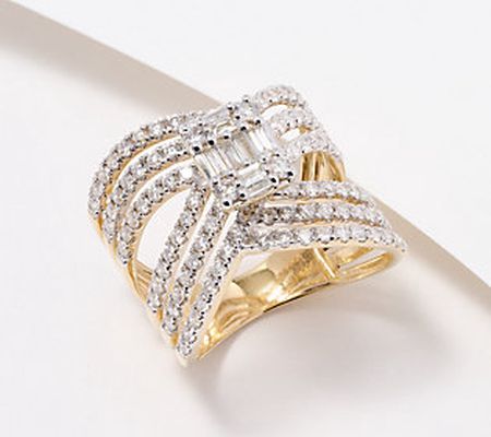 Fire Light Lab Grown Diamond Baguette & Round Ring, 14K