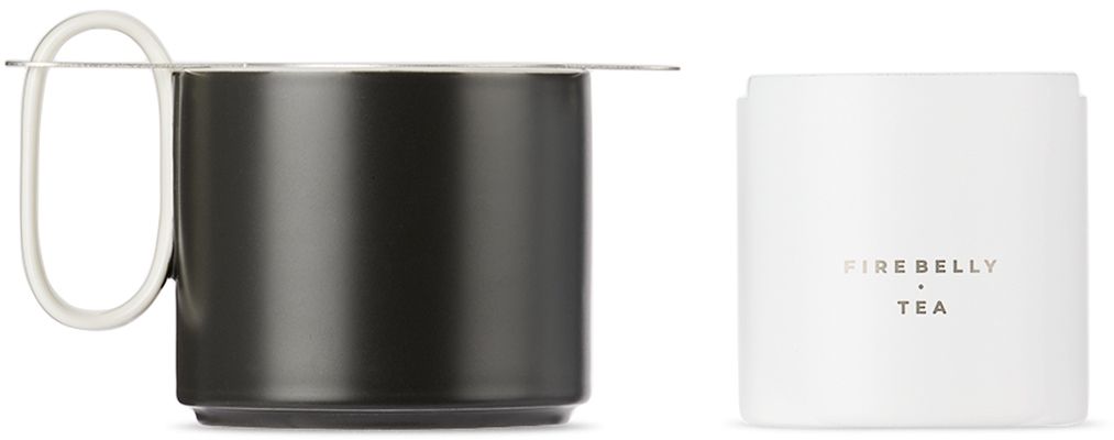 Firebelly Tea Black & White Tea Mug & Infuser Set