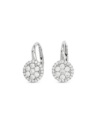 Firenze 18k White Gold Small Diamond Earrings