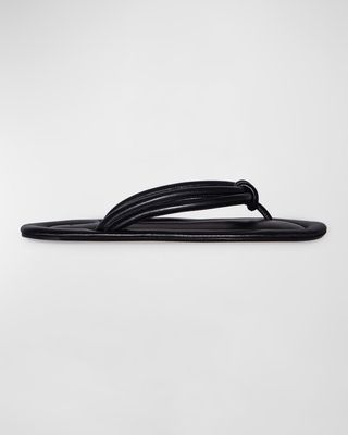 Fischer Leather Flat Thong Sandals