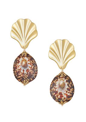 Fishers 24K-Gold-Plated & Limpet Shell Drop Earrings