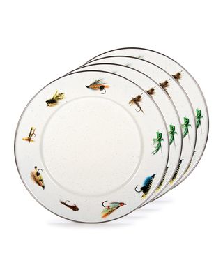 Fishing Fly Sandwich Plates, Set of 4