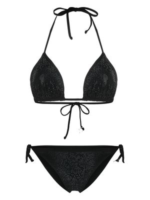 Fisico crystal-embellished bikini set - Black