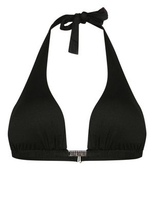 Fisico crystal-embellished bikini top - Black