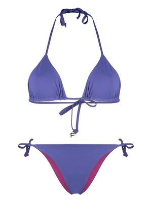 Fisico dual-tone string bikini set - Purple