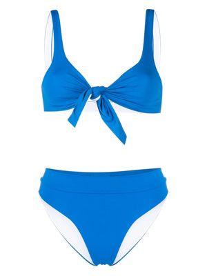 Fisico front-tie bikini set - Blue