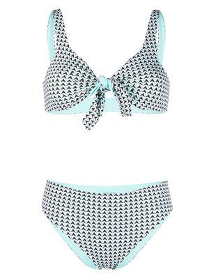 Fisico geometric-print bikini set - Blue