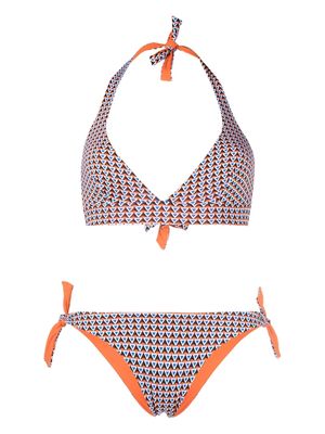 Fisico graphic-print bikini - Orange