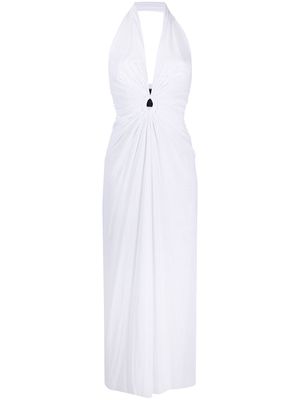 Fisico halterneck beach dress - White